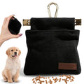 Dog Treat Pouch for Pet Training Portable Puppy Walking Bag, Black 12X12cm