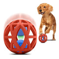 Interactive Dog Toy, Smart Jumping Bouncing Ball Inside Durable Rubber Shell, Automatic Moving Vibrating Ball for Medium/Large Dogs, Dog Enrichment Toy to Keep Them Busy (Red & Blue)