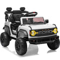 First Ride On Ford Bronco Raptor 12V Toddler Ride on Toys, Safe Kids Ride on Truck with Remote Control, Children Electric Cars with 4 Wheels Suspension, Radio, Music, Bluetooth (12V, White) - color: White, style: 12V
