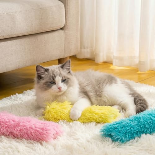 Cat Toys Pillows 6Pcs Catnip Kicker Toys for Cats Promotes Kitty Exercise - color: ZH-01