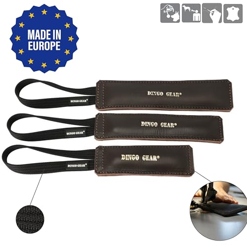 Dingo Gear Dog tug Toy, Genuine Leather, Brown 16,5 in - color: Chocolate, size: M