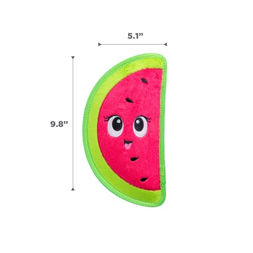 Outward Hound Tough Skinz Durable Chew Squeaky Dog Toy, Watermelon, 9.8" - color: Watermelon, size: Medium