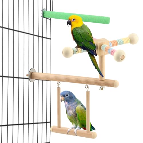Bird Swing Toy & Bird Spinning Perch for Cage, Parakeet Toys, 360° Spin