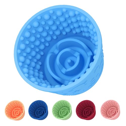 Dog Lick Bowl, Non-Slip Freeze Slow Feeder Small Medium, 1.6 Cup - color: Light Blue