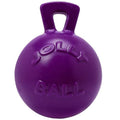 Jolly Pets Tug-n-Toss Heavy Duty Dog Toy Ball with Handle, 8 Inches/Large, Purple - color: Purple, size: Large (8 in)