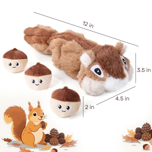 Hollypet Squeaky Hide and Seek Dog Toys for Small and Medium, Pine Cone - style: Pine Cone