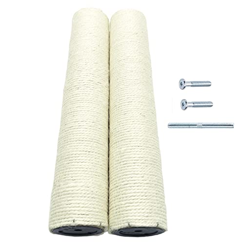 SHENGOCASE Cat Tree Tower Accessories Replacement Post 17.7" L, Ø 3.15" Pole with M10 Bolt, DIY Cat Scratching Post Pole - size: Ø 3.15“