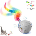 Interactive Cat Toys for Indoor Cats,3-Tails,Automatic Moving Kitten Toys - color: Gray