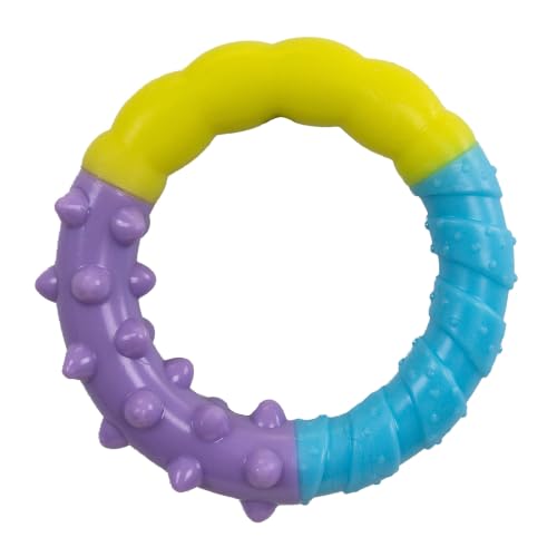 Grow-With-Me Ring Dental Dog Chew Toy, Bounces & Floats, 4.7" - color: Ring