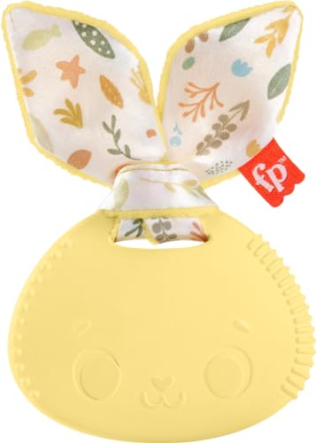 Fisher-Price Baby Toy Snuggle Bunny Teether, BPA-Free Sensory Activity for Developmental Play for Newborns Ages 3+ Months - size: Pack of 1, style: Bunny Teether