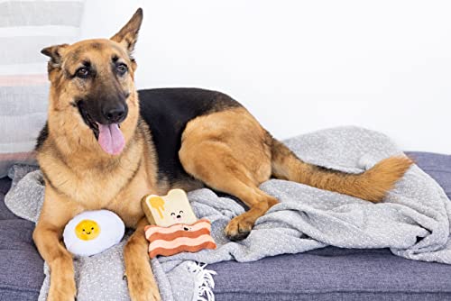 Pearhead Breakfast Dog Toy Set - 3-Piece Bunch Food Theme (Egg - color: Barkfast Dog Toy Set, size: One Size