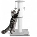 34"Tall Cat Scratching Post for Large Cats, Stable Base, Light Gray - color: Light Gray