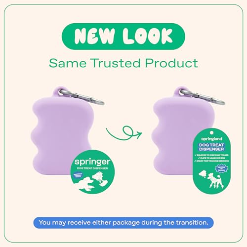 Springland Silicone Dog Training Treat Pouch for Leash, Lilac - color: Lilac