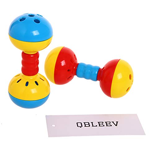 QBLEEV 2 Pack Parakeets Conures Foot Toys, Bird Rattles Bells Play Gym Toy - color: Rattles Balls