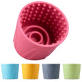 Dog Lick Bowl, Bestalk Anxiety Relief Slow Feeder Dog Lick Mat Treat Dispenser, Non-Slip Licking Bowl Enrichment Toys for Small Medium and Large Breed Dogs, BPA Free Silicone(Rose,S) - color: Rose, size: S