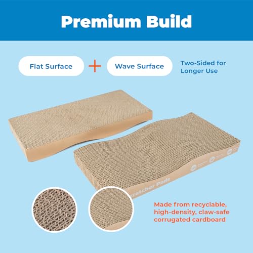 Best Pet Supplies Catify Cat Scratcher Pads - Wave, 2-Pack - color: Wave (2 Pack)