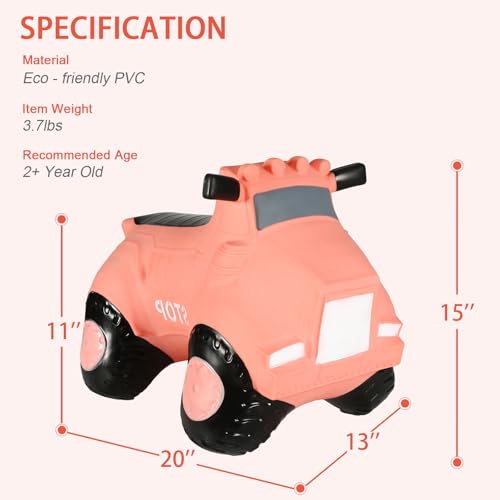 INPANY Kids Bouncy Car Hopper Toys, 2-5 Kids Ride on Car, Gifts Toy for Kid - color: Pink Car