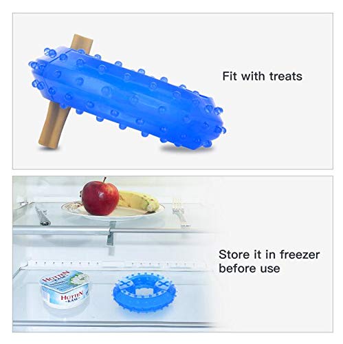 NWK Cooling Chew Toy for Dogs, Puppy Teething Toy (Ring) - color: Blue Ring