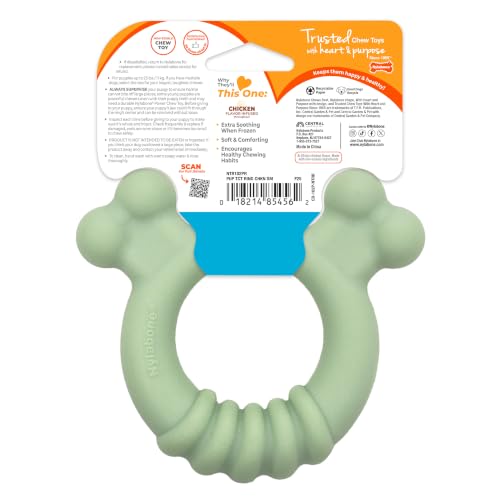 Nylabone Puppy Chew Sensory Material Soothing Ring Dog Chew Toy, Small
