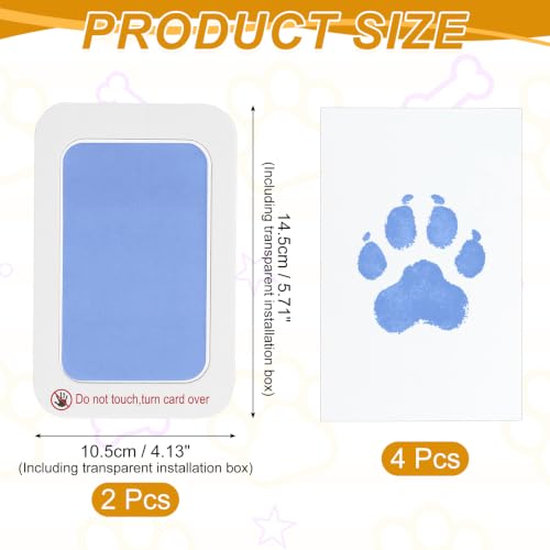 2 Set Paw Print Kit 5.7"x4.1" Paw Print Impression Sky Blue - color: Sky Blue