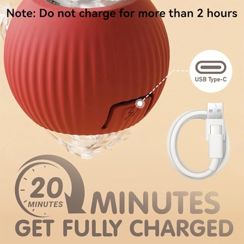 Rocfish Interactive Cat Toys for Indoor Cats, Automatic Cat Ball Toy - color: red01, size: 01