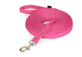 Shires Soft Feel Lunge Line - 26ft (8m) - Black Tubular Nylon with Swivel Trigger Clip Raspberry - color: Raspberry
