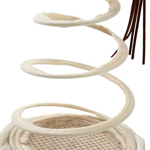 Andiker Interactive Cat Toy, Cat Plush Toy with Spiral Spring Plate and Funny Ball or Mouse Interactive Stainless Steel Spring Rotating Cat Creative Toy to Kill time and Keep Fit (Ball)