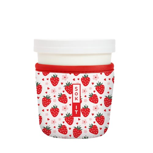 Sok It IceCreamSok Insulated Neoprene Cover (Berry Sweet, Fits Tapered Pints) - color: Berry Sweet, size: Fits Tapered Pints