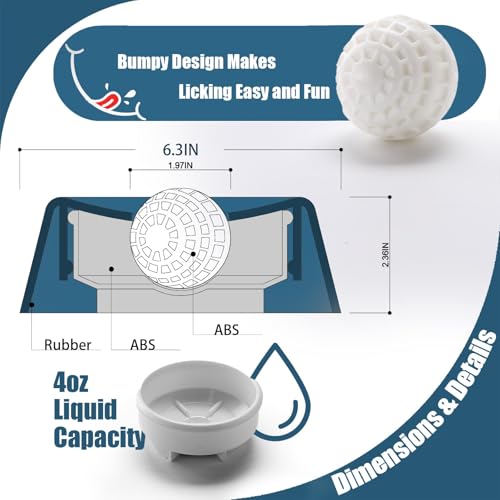 Dog Lick Bowl with Rolling Ball, Slow Feeder & Dog Enrichment Toy