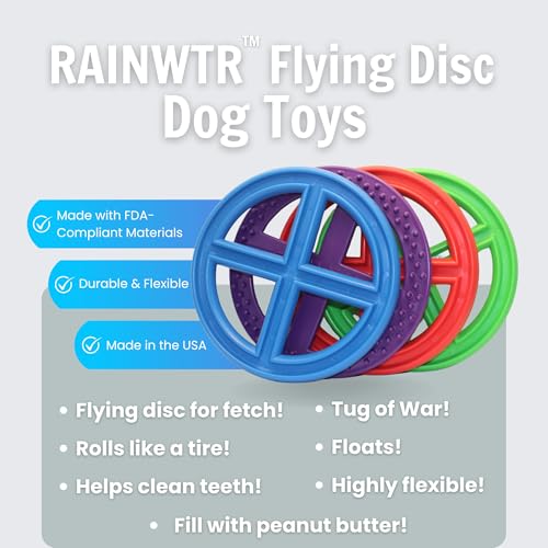 Flexible Flying Disc - Durable Floating Dog Toy for Fetch, Tug, Treat Filling, Made in USA, FDA Compliant TPE, Medium/Large Dogs, Green - color: Green