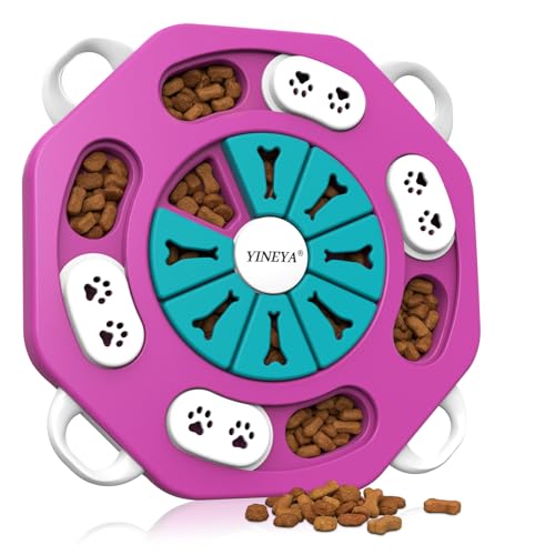 YINEYA Dog Puzzle Toy, Enrichment Toys for Dogs Mental Stimulation - color: Rose