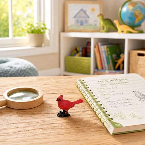 ZENFUN 29 Pieces Realistic Bird Animals Figurines, Mini Bird Model, Birds Cake Cupcake Topper, Parrot Figurine, Miniature Birds Animal Figure for Birthday Party Supply
