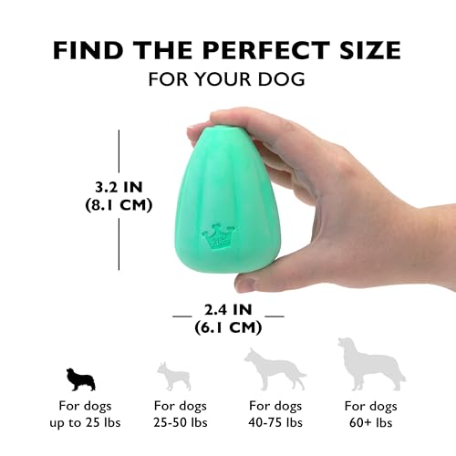 Chew King by Mammoth Premium Treat Dispensing Dog Toy, Durable Natural Rubber Chew Toy, Safety Air Vent, Interactive Enrichment Toy for Aggressive Chewers, Medium Pack of 2- Teal - color: 2-Pack Treater (Teal), size: Medium