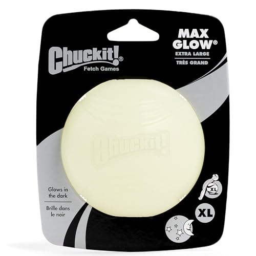 Chuckit! Glow in the Dark Bouncy Balls - Ball for Dogs, Chuckit Dog Toy, Max Glow Balls - Medium, 2.5 Inch, Pack of 4 - size: Medium