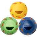 Niteangel Small Animal Treat Ball: Adjustable Treat Dispenser - color: Yellow, Blue & Green