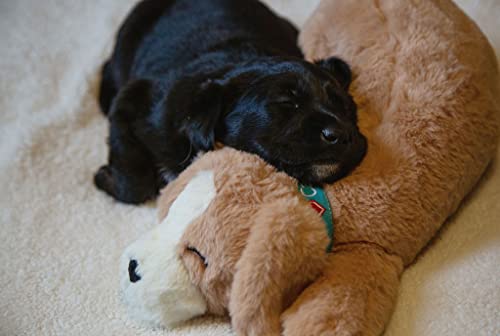 Plush Heartbeat Toy - Calming Anxiety Relief Toys for Puppies and Kittens - Heartbeat in a Soft Comforting Pet Plush for Dogs and Cats (Brown Plush + Heart Only) - color: Brown Plush + Heart Only