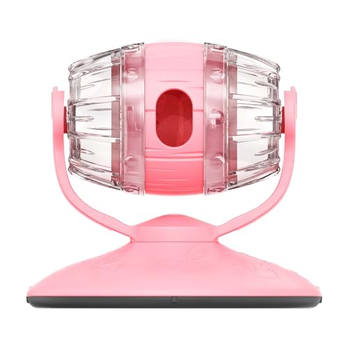 Cat Slow Feeder Toy, Interactive Cat Toy, cat treat dispenser toy(Pink) - color: Pink