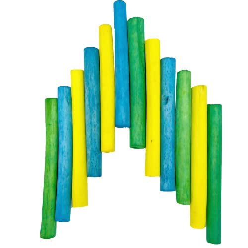 5517 Skinny Rainbow Sola Logs Pk12 - Handcut Lightweight Sola Wood - color: Rainbow Skinny Sola Logs, size: Pack 12