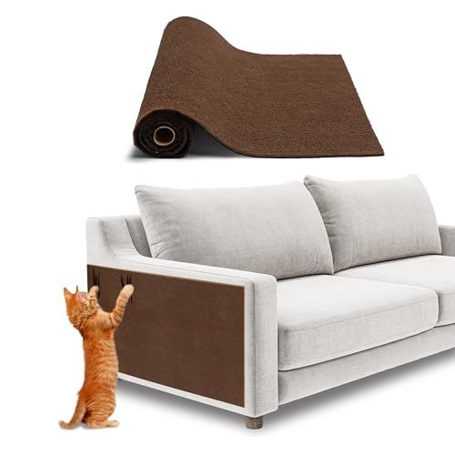 Catify Peel & Stick Cat Scratching Mat - Brown, L:39" - color: Brown Mat - L: 39"