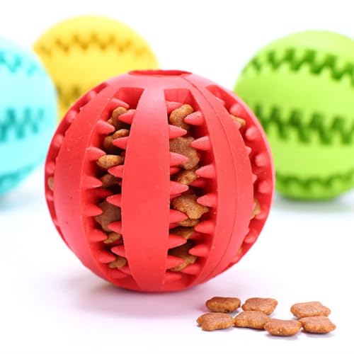 1pcs Interactive Dog Puzzle Toy - Durable Treat Dispensing Chew Ball, 2.4"(6cm) Diameter, Blue - color: Blue