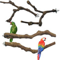 4PCS Bird Perch Natural Grape Stick Bird Standing Stick Grapevine - color: 4PCS Natural Grape Stick