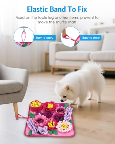 AMIR Snuffle Mat for Dogs, Slow Feeding Dog Sniff Mat with Crinkle Paper