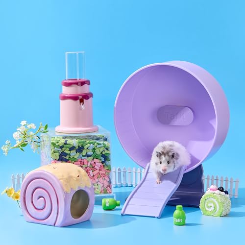Super‑Silent Hamster Exercise Wheel – 8.66‑inch Quiet Running Spinner - color: Taro Purple, size: 8.7inch