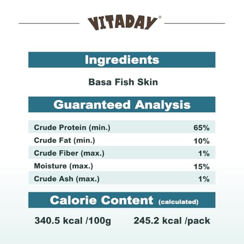 VITADAY Fish Skin Dog Treats, Single-Ingredient, Ring (L), 3 oz - size: 3 Ounce (Pack of 1)