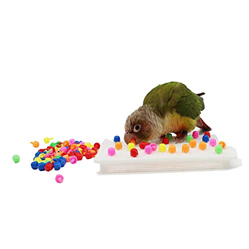 QBLEEV Parrot Puzzle Toys for Parakeets, Cockatiel & Conure - Bird Intelligence Training & Foraging Toys - color: Building Blocks Toy