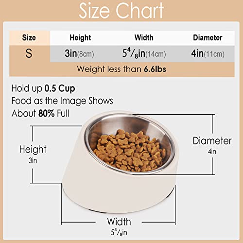 SUPERDESIGN Anti-Vomiting 15° Slanted Pet Bowl, S/0.5 Cup, Gray - color: Light Gray, size: S/0.5 Cup