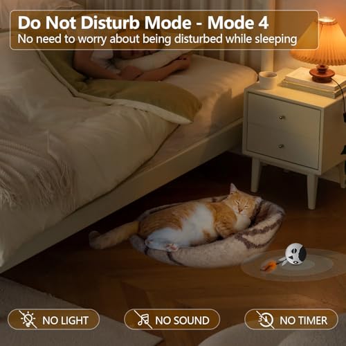 Cat Toys Ball, Smart Motion Sensor Moving Ball with 4 Sounds& 3 Speed Modes - color: White