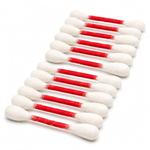 Glaciart One Swabs Cat Toys with Catnip - 12 Pk | Durable for Chew, Cute Cat Toys Interactive Kitty for Boredom, Exercise, & Play | Filled w/Organic Catnip for Anxiety & as Digestive Aid | Gift Idea - color: Red Swabs 12pcs, size: Regular