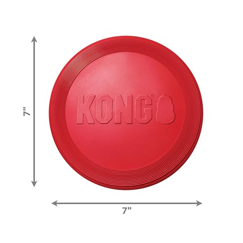KONG Flyer, Natural Rubber Flying Disc, for Small Dogs (Pack of 2) - size: Small(2-Pack)