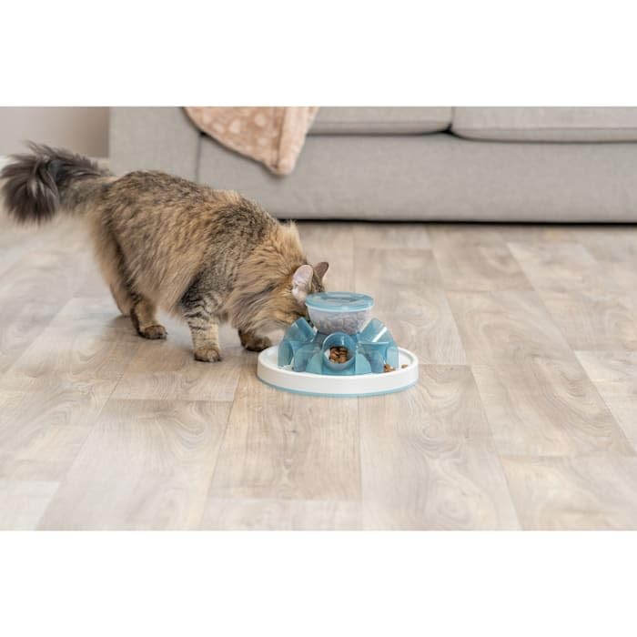 TRIXIE Tunnel Slow Feeder for Cats and Dogs, Interactive Cat Toy, Pet Food Dispenser, Treat Dispenser - size: 8.5 x 7